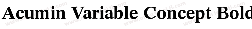 Acumin Variable Concept Bold (OTF)字体转换